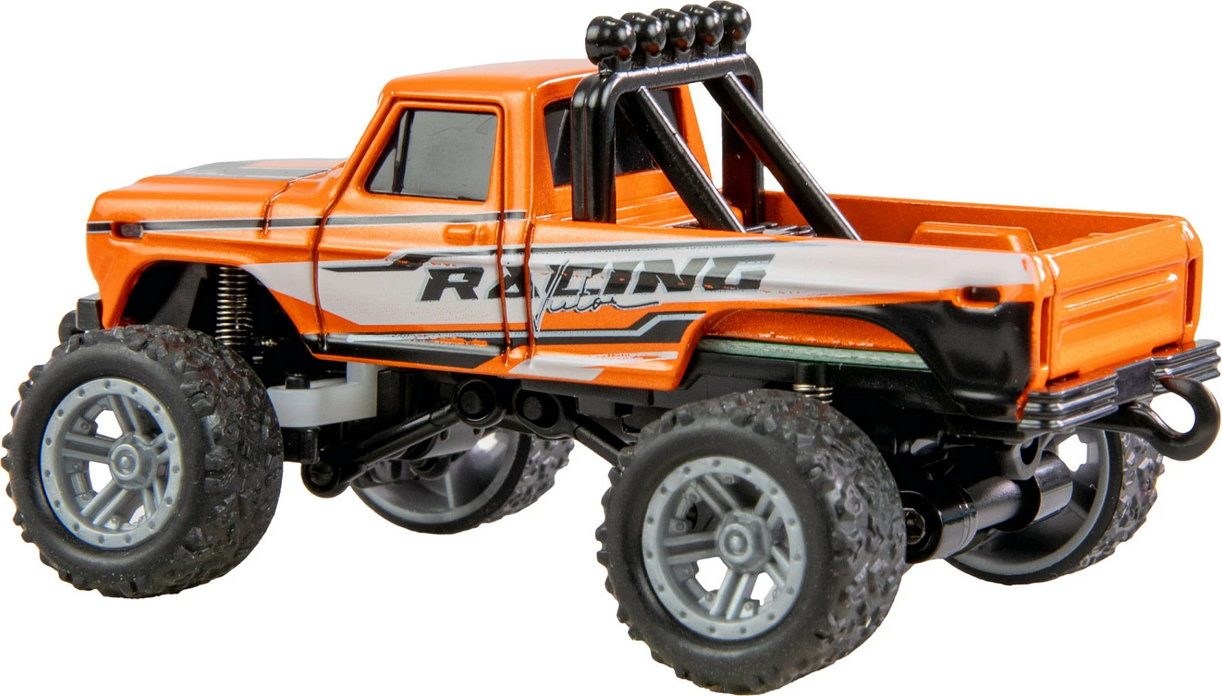 Kamion lodër RC AMEWI 22705 Monster Truck, 1:64, 2.4GHz, bateri 200mAh, portokalli