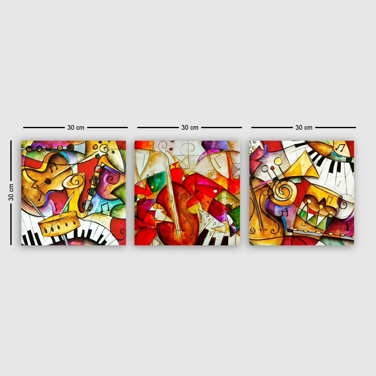 Set pikturash dekorative në kanavacë (3 copë), Wallity, 3P10478