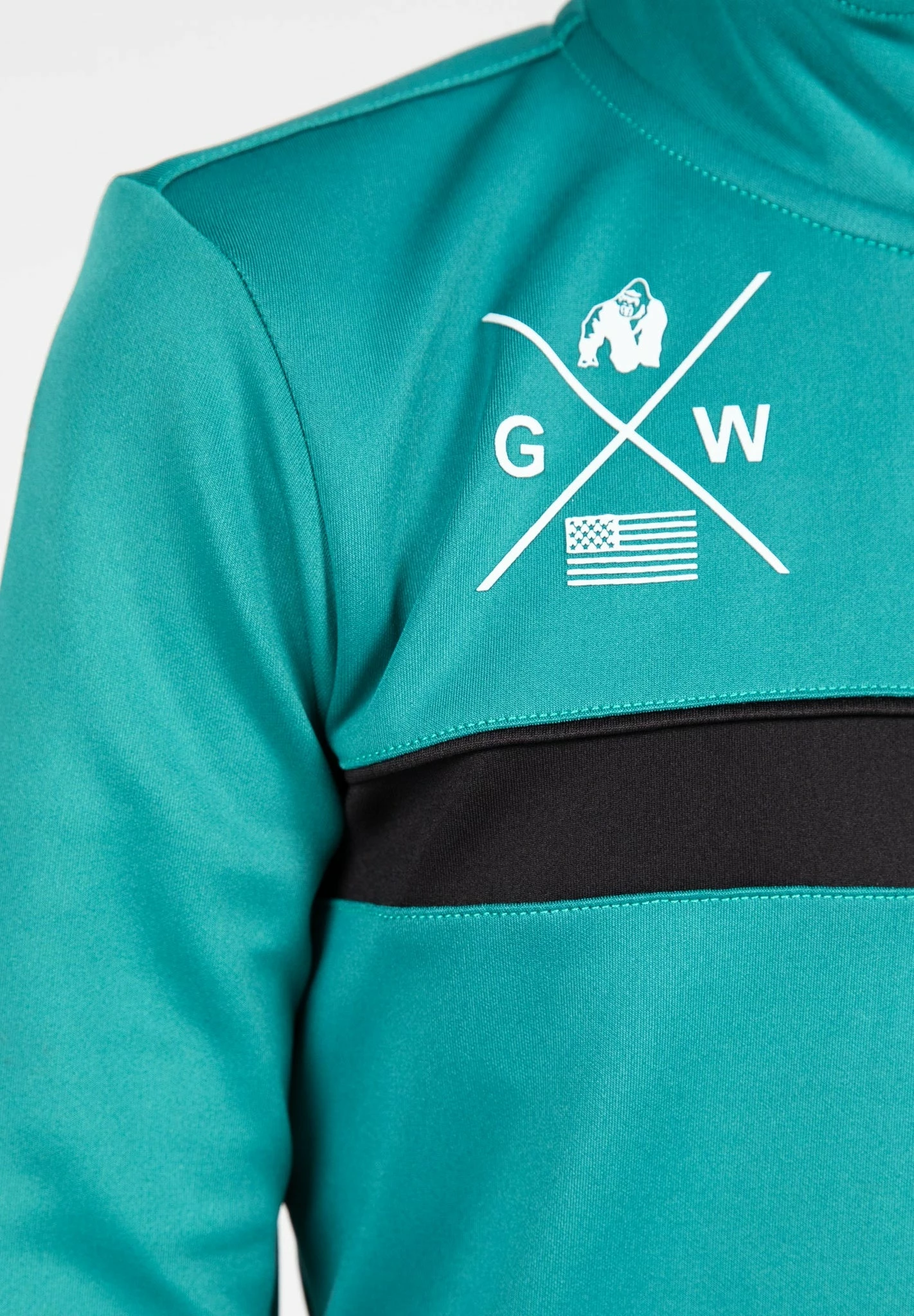 Vernon Kids Track Jacket - Teal Green