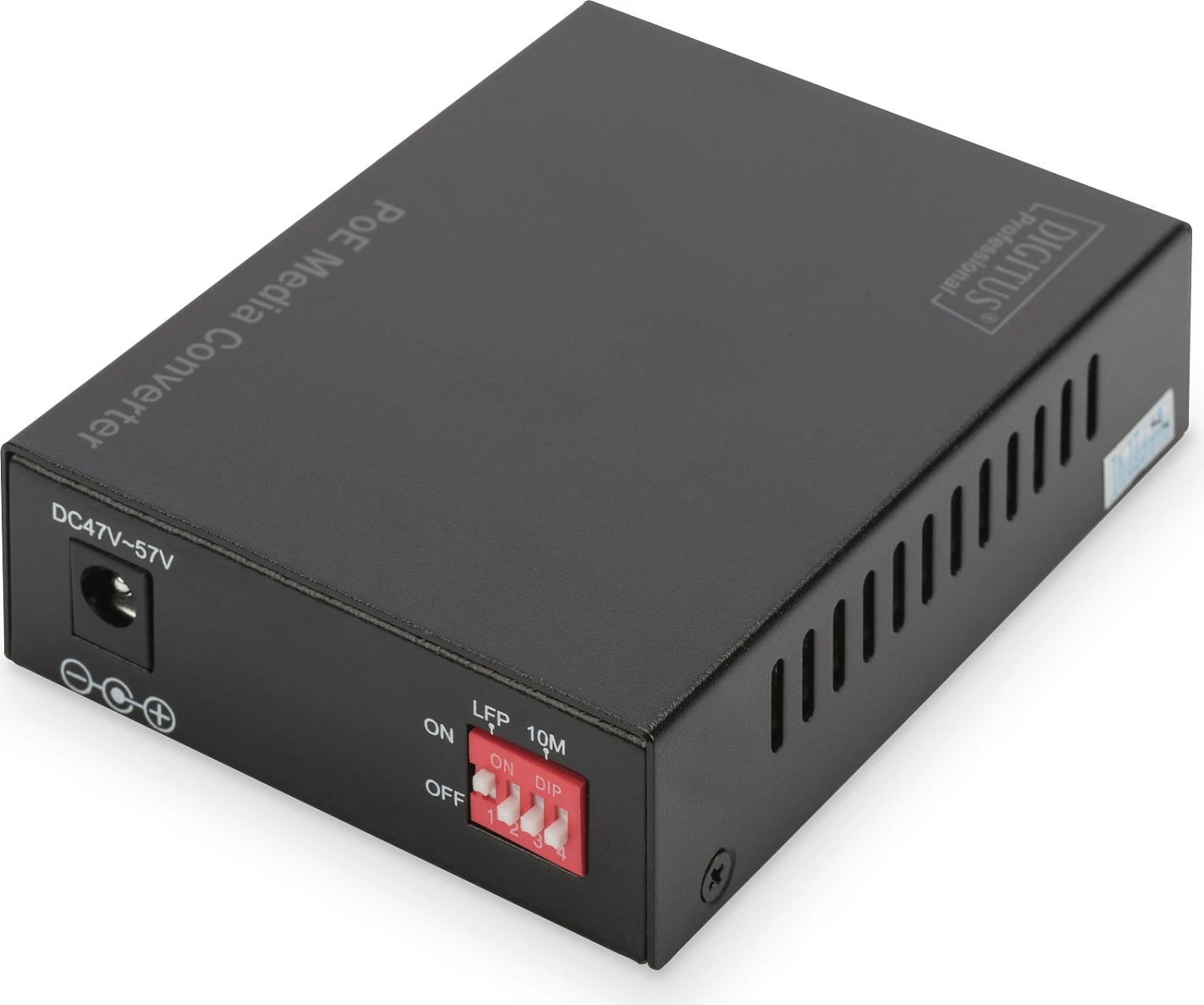 Media konvertues Digitus Gigabit PoE, RJ45/SFP, 10/100/1000 Mbps, i zi