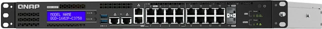 Switch QNAP QGD-1602P, 16x Gigabit RJ-45, 8x 2.5GbE, mbështetje 10G, 1U Rack