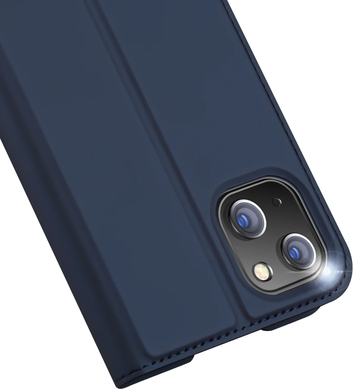 Mbështjellës Dux Ducis Skin Pro për iPhone 14 Plus, me kapak, funksion qëndrimi, xhep kartelash, Blu