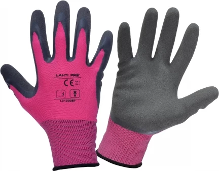 Doreza pune LAHTI PRO L212009K, latex/nylon, nr. 9 (L), zezë-rozë