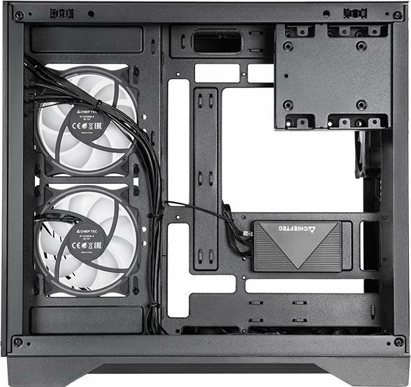Kasë Chieftec Visio GM-30B-TG-OP Midi Tower ATX, xham i temperuar, 6x 120mm A-RGB fan, USB-C, e zezë