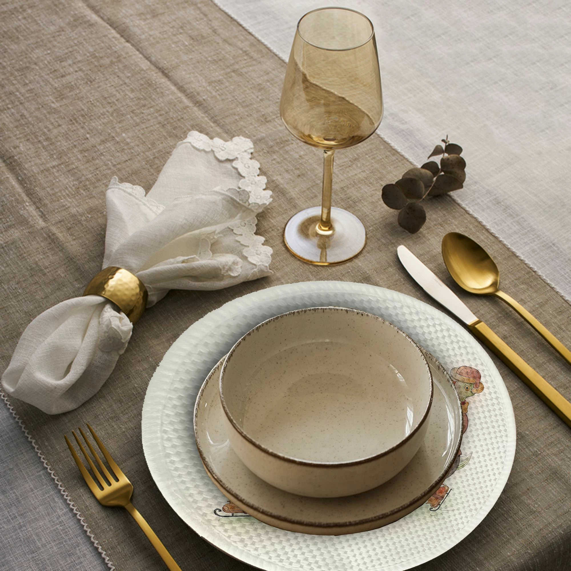 Set nënshtrues tavoline Hermia Concept, shumëngjyrësh, 4 copë, 37cm