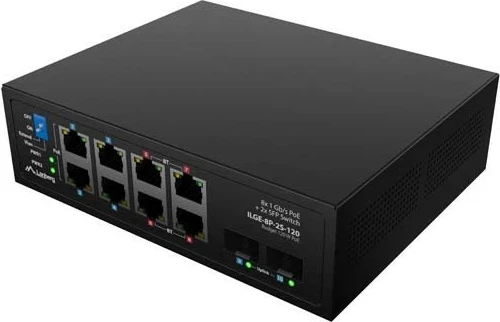 Switch LANBERG Lanberg switch, 8x PoE, 2x SFP, gigabit, i zi
