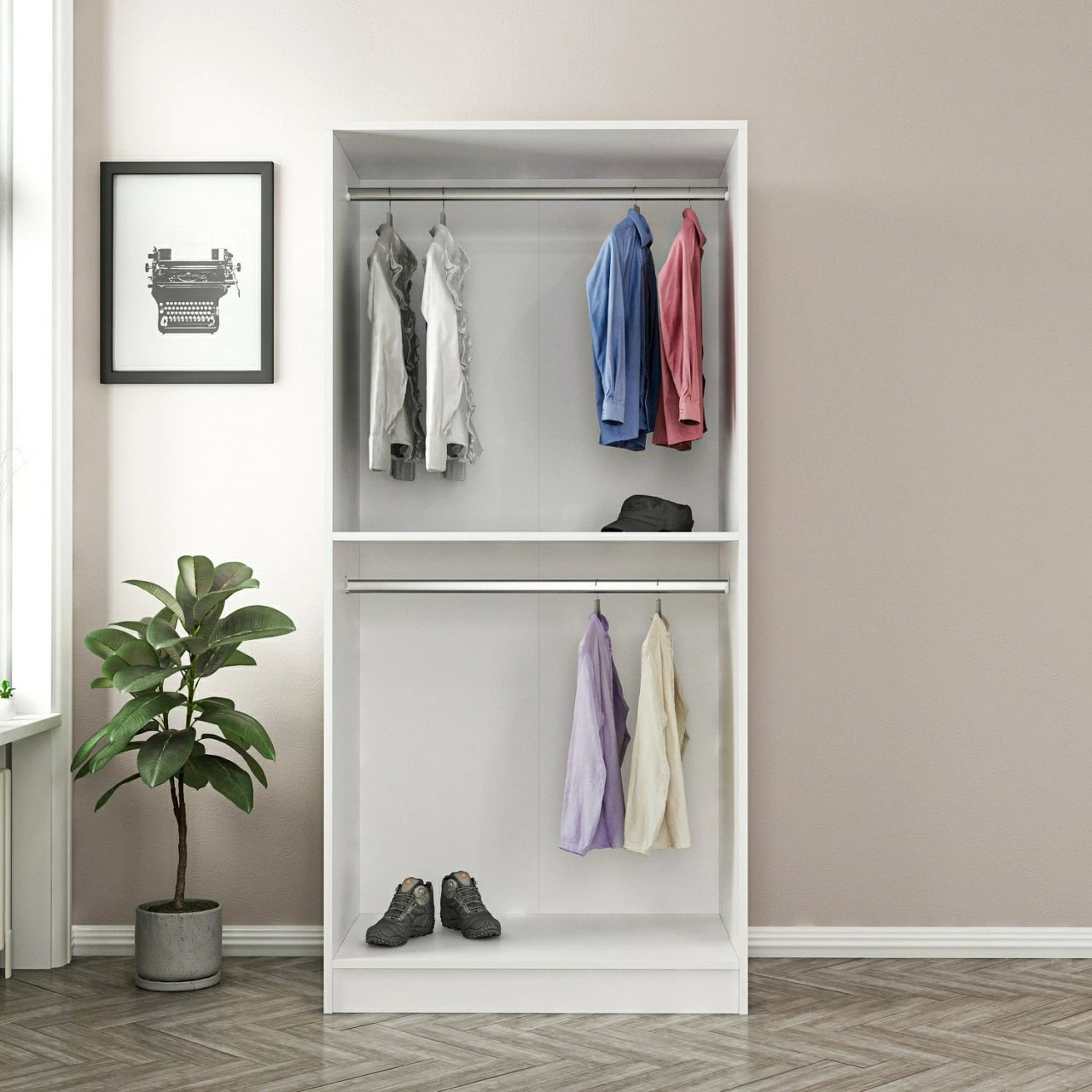 Dollap Hanah Home, xham i zi, 190cm