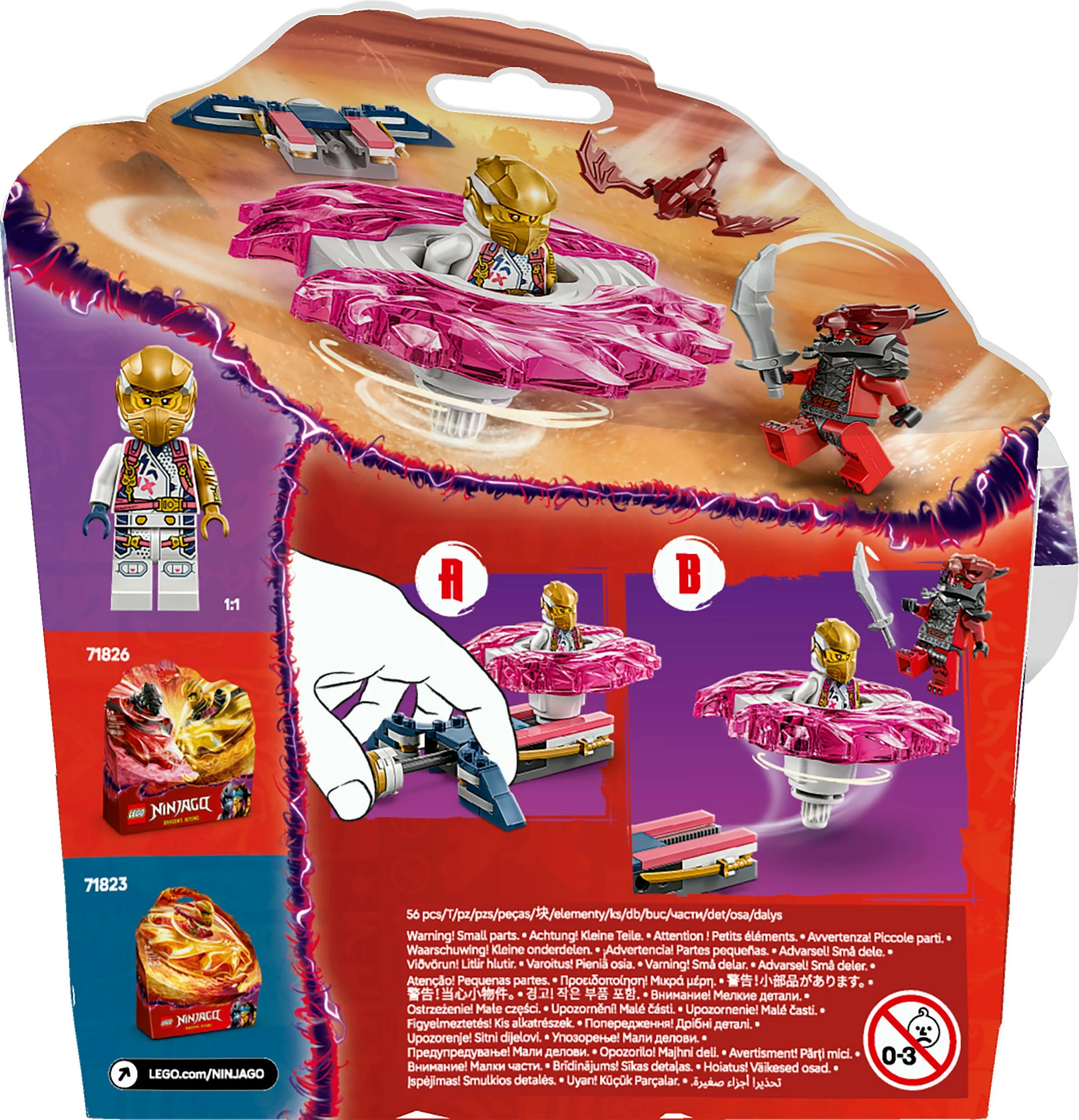 Set ndërtimi LEGO Ninjago 71824 Sora Dragon Spinjitzu Spinner, shumëngjyrësh