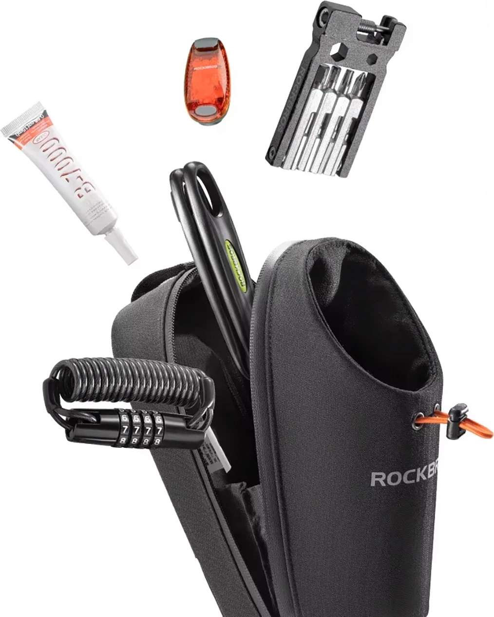 Çantë për timon Rockbros P002 1.5L e papërshkueshme nga uji, e zezë