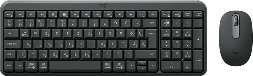 Tastierë me Maus Logitech 920-013525, Wireless RF + Bluetooth, QWERTZ, Graphite