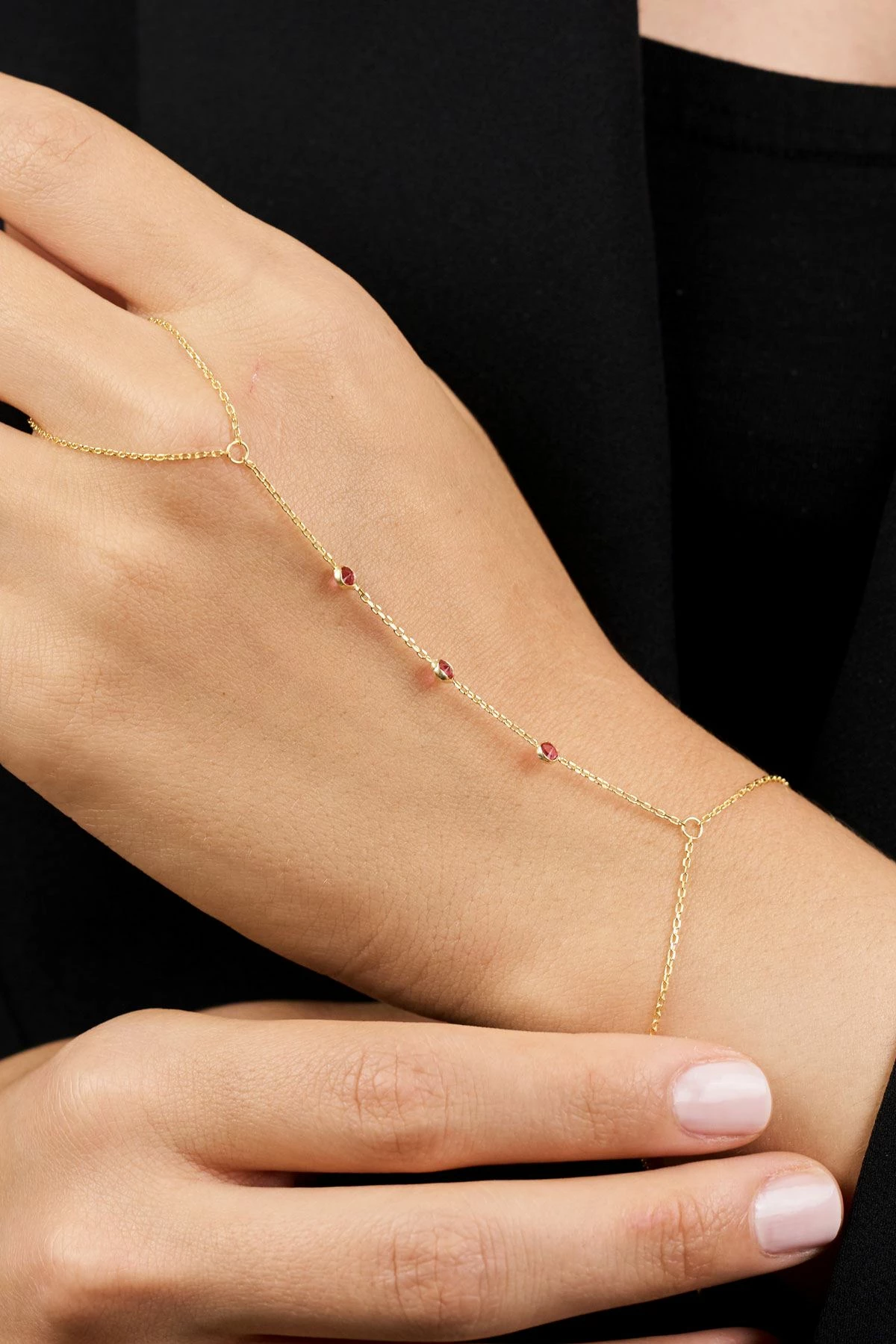 Zinxhir argjendi Elika, ngjyrë e kuqe, TFNY65207