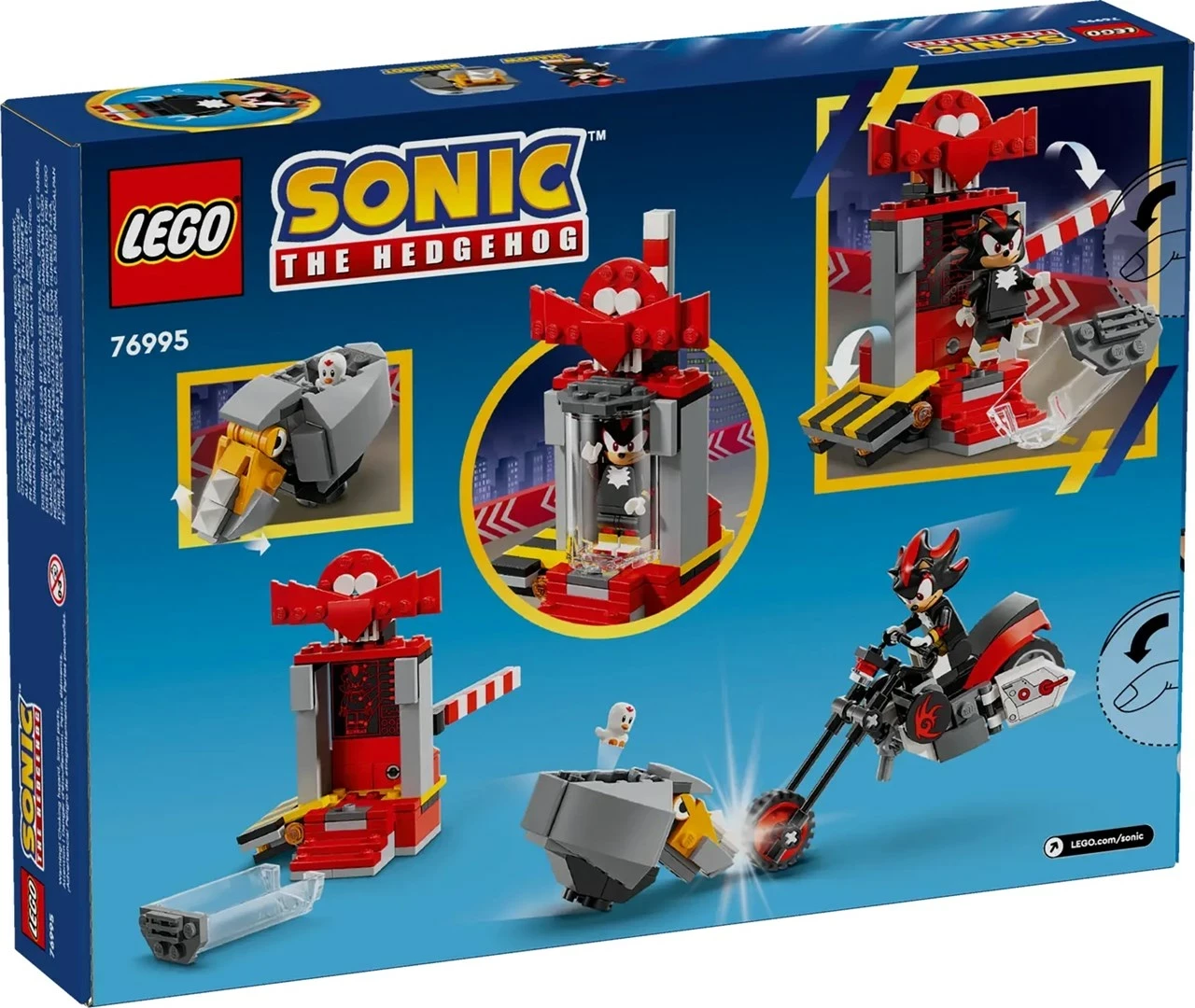 Set lodrash LEGO Sonic the Hedgehog Shadow the Hedgehog Escape 76995, për fëmijë, 1 minifigurë
