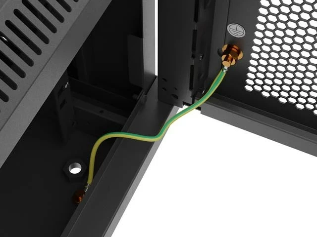 Kasë rack LANBERG 19" 6U 600x600mm, e zezë, derë me vrima