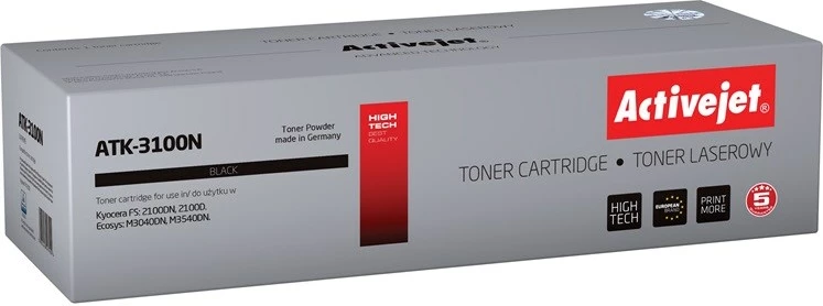 Toner zëvendësues Activejet ATK-3100N për printerët Kyocera, 12500 faqe, i zi