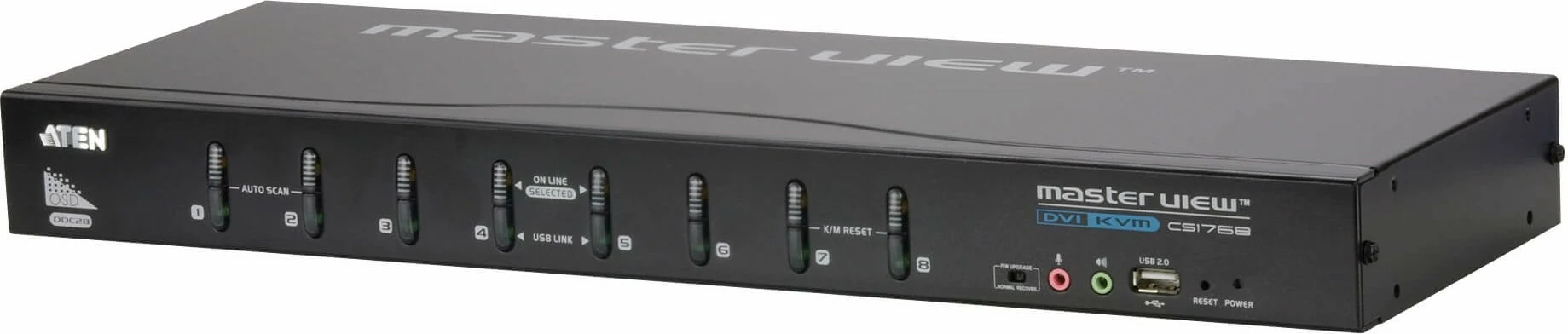 Switch KVM ATEN CS1768, 8 porta, DVI, USB, audio, i zi