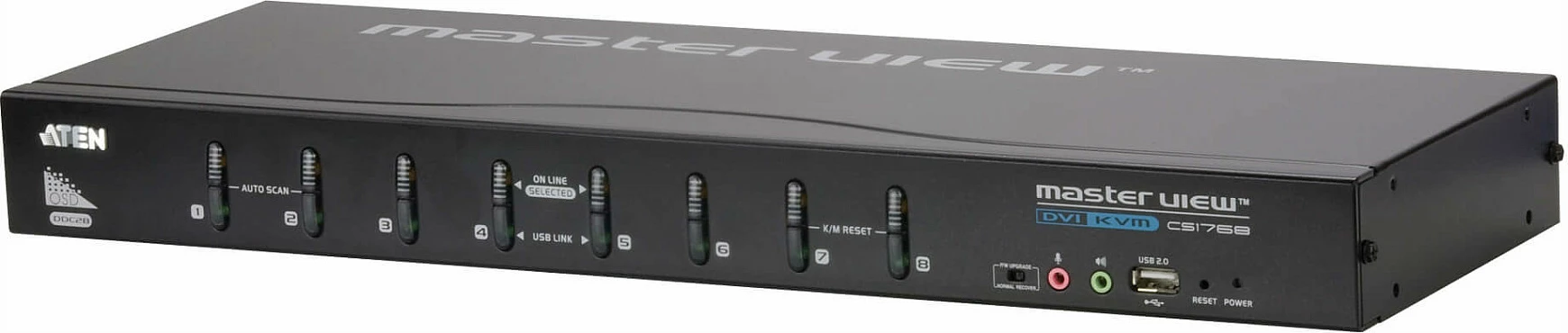 Switch KVM ATEN CS1768, 8 porta, DVI, USB, audio, i zi