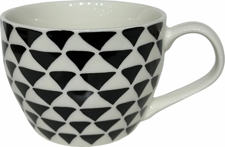 Filxhan Serax, New Bone China, bardhë e zi, 11x11x8cm