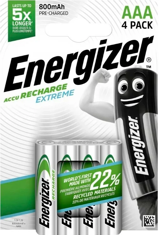 Bateri të rikarikueshme Energizer Extreme AAA 800mAh, 4 copë