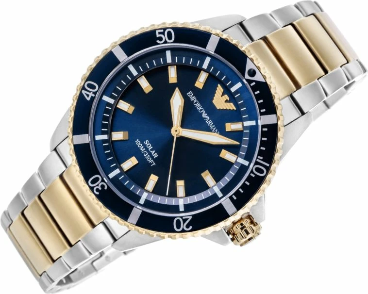 Orë dore meshkuj Emporio Armani World Explorer AR11738, dyngjyrëshe