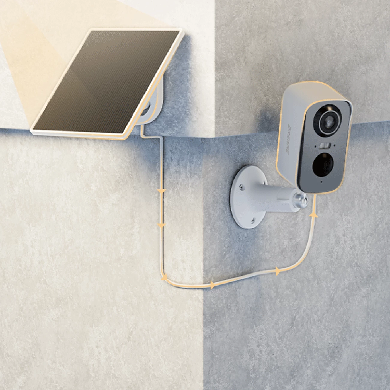 Kamerë sigurie e jashtme Dreame NAVO Care SE 1 OutCam 2.5K 4MP, Wi‑Fi 6, bateri 5200mAh, me panel solar 2W, IP65, e bardhë