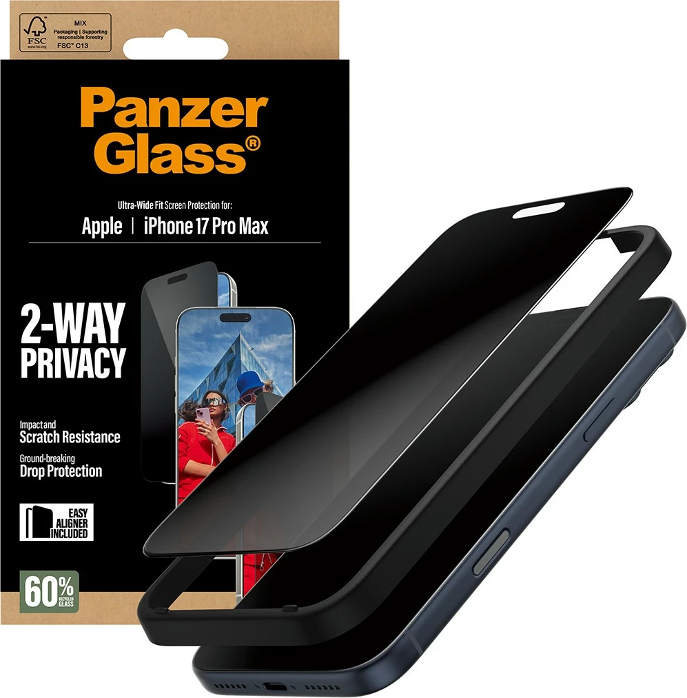 Mbrojtës ekrani PanzerGlass 2-Way Privacy për iPhone 17 Pro Max/UWF