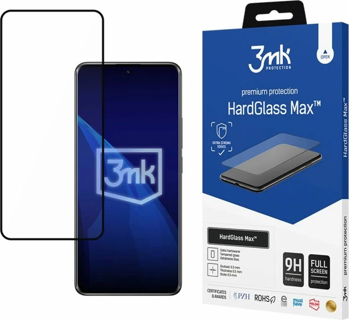 Mbrojtës ekrani 3mk HardGlass Max për Xiaomi Redmi Note 14 Pro, i zi