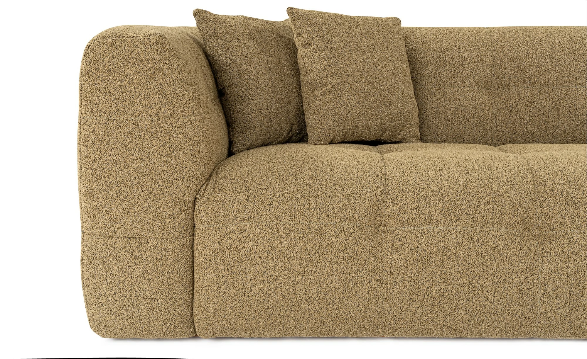 Divan treshe Atelier del Sofa, Cady, ngjyrë kaki