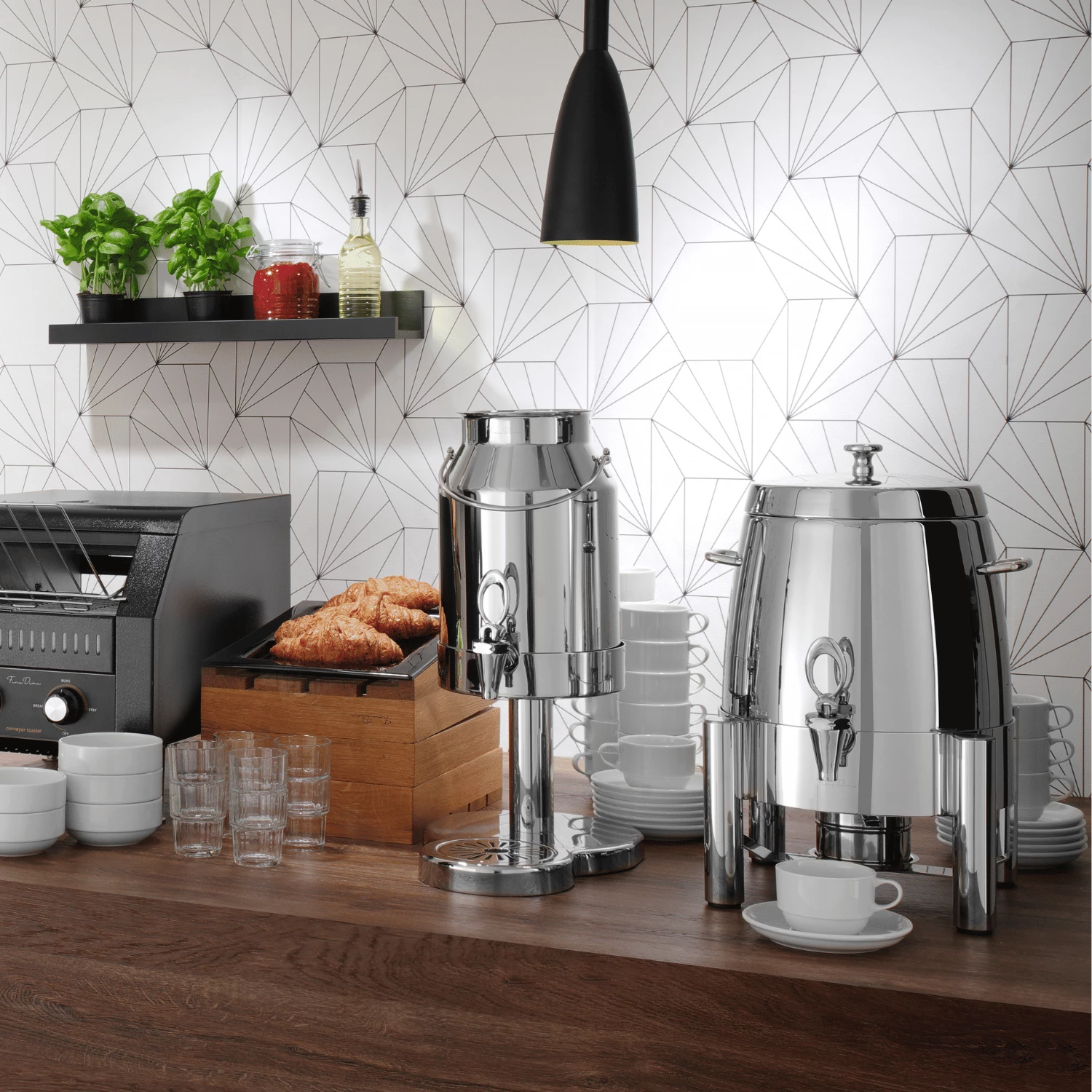 Shpërndarës qumështi, Fine Dine De Luxe, 6 L, çelik inox, argjendtë