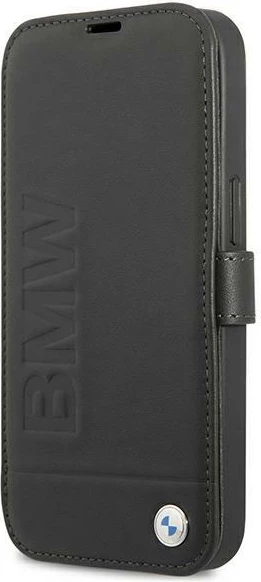 Mbështjellës BMW Signature për iPhone 13 mini, lëkurë, i zi