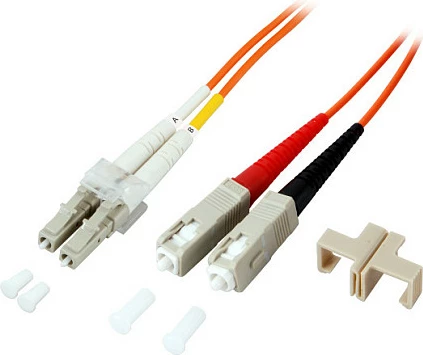 Kabllo optike patch duplex EFB Elektronik LC-SC OM1 3m LSZH 2mm, portokalli