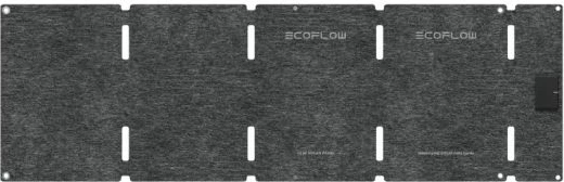 Panel diellor portativ EcoFlow 5018201005 45W me USB-C, efikasitet deri 25%, IP68 i palosshëm, zi, set me kabllo DC5521-XT60i dhe 4 karabina