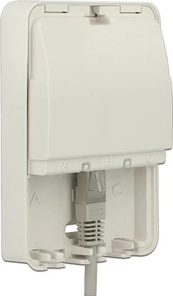 Kuti lidhëse DeLOCK 86262, 3x Keystone, 82 x 120 x 31 mm, e bardhë