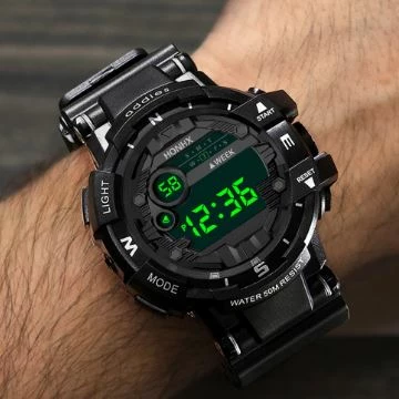 Orë digjitale sportive Honhx, rezistente ndaj ujit-ODHRU09