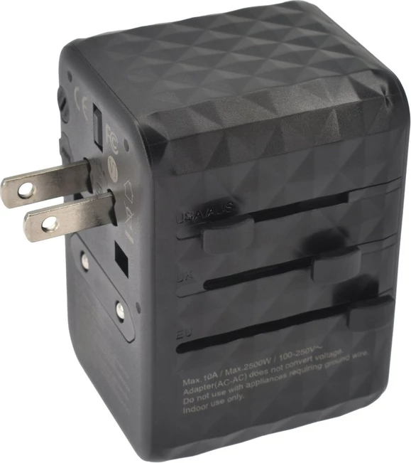 Dviced Universal travel adapter 65W GaN - Black