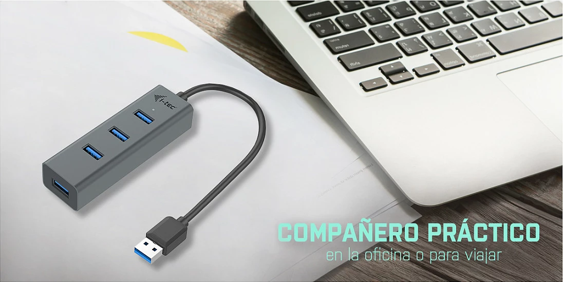 USB HUB i-tec Metal 4 porta, USB 3.0, 5000 Mbit/s, gri