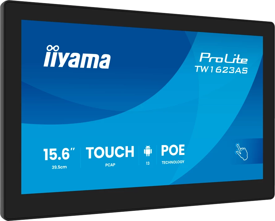 Monitor touch IIYAMA ProLite TW1623AS-B3P 15.6\" Full HD, Android 13, PCAP 10pt, PoE, i zi