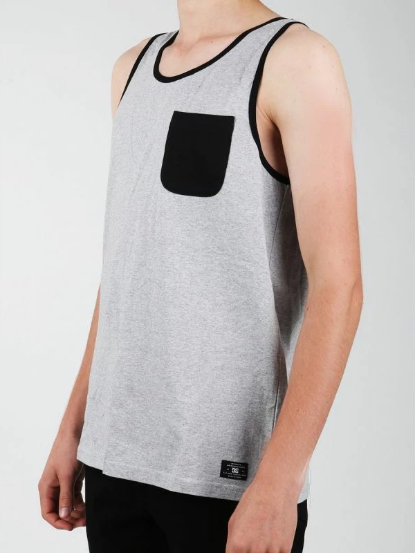 Maicë pa menge për meshkuj DC, gri