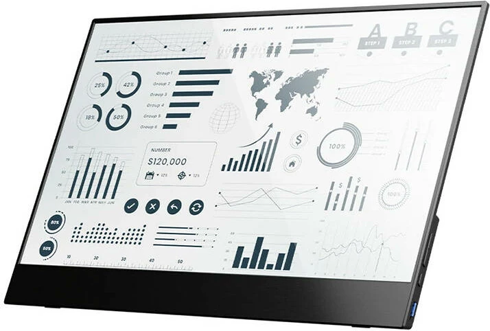 Monitor portativ BlitzWolf PCM3-AIR, 14", FHD 1080p, HDR, me altoparlantë, i zi