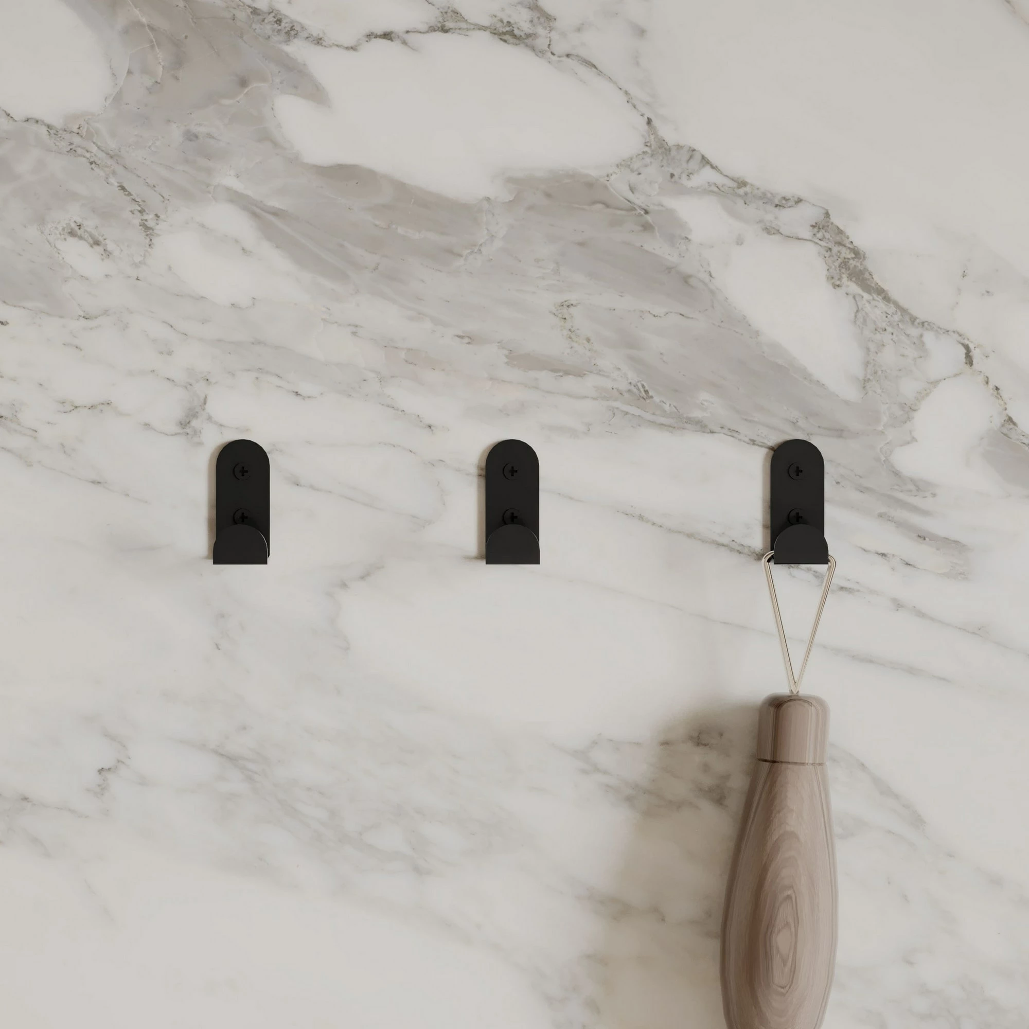 Varëse muri Wallity, metalike, një copë, e zezë