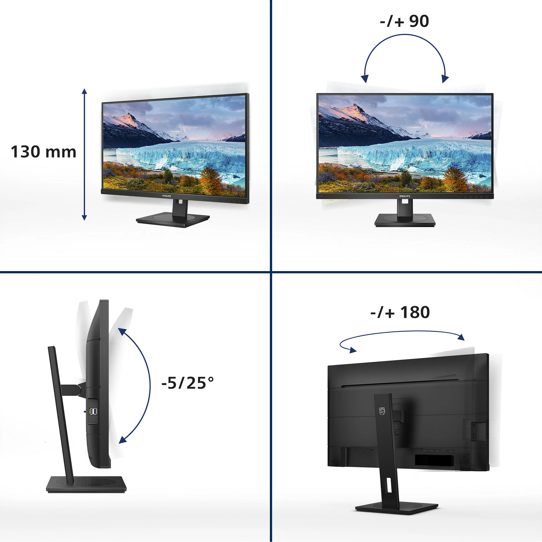 Monitor Philips S-line 273S1 27 inç FHD IPS 75Hz altoparlant zi