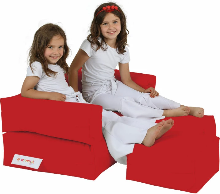 Puf për fëmijë, dy vende, ngjyrë e kuqe, Atelier del Sofa