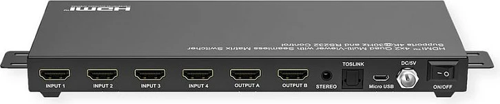 Switch HDMI Matrix VALUE 14.99.3592, 4x2, 4K 30Hz, me telekomandë, i zi
