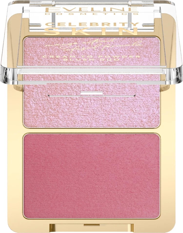 Blush krem-pudër për femra Eveline Cosmetics Celebrity Skin Cream Blush Duo 01 Soft Harmony 8g