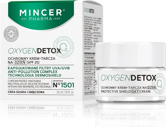 Krem dite për femra Mincer Pharma Oxygen Detox Protective Day Cream-Tarza SPF20 No.1501, 50ml