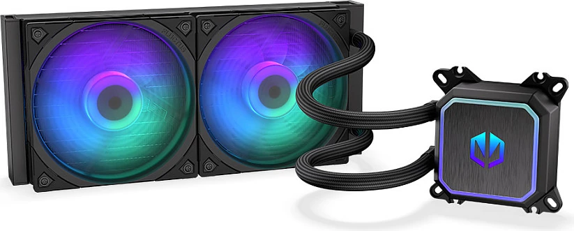 Ftohës uji AIO për CPU Endorfy Navis F240 ARGB, radiator 240mm, 2x120mm, i zi