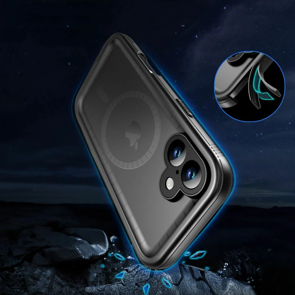 Mbështjellës Tech-Protect ShellBox MagSafe IP68 për iPhone 16 Pro, i zi