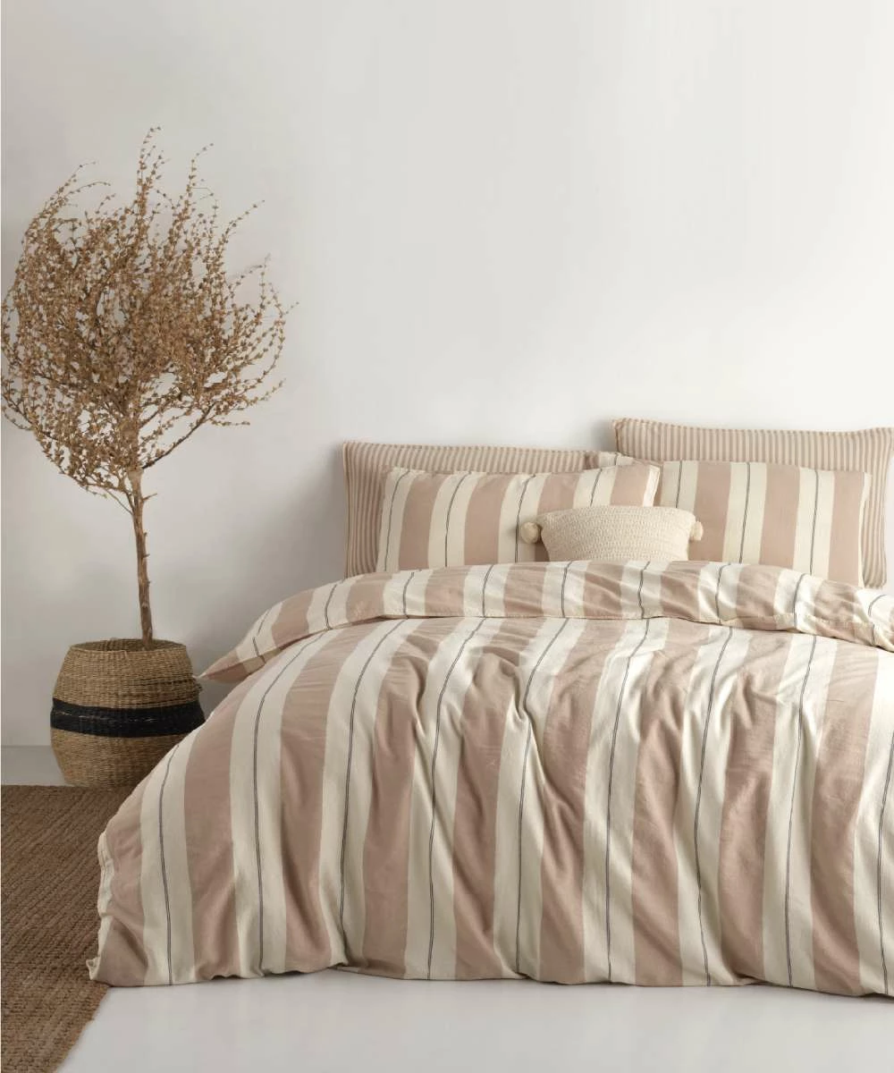 Set mbulesë për jorgan King, Ranforce, L'Essentiel Linge de Maison, Aura, bezhë/krem