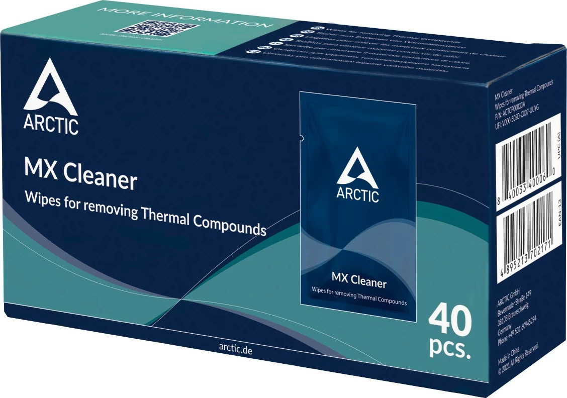 Letra pastruese ARCTIC MX Cleaner, 40 copë, për pastë termike