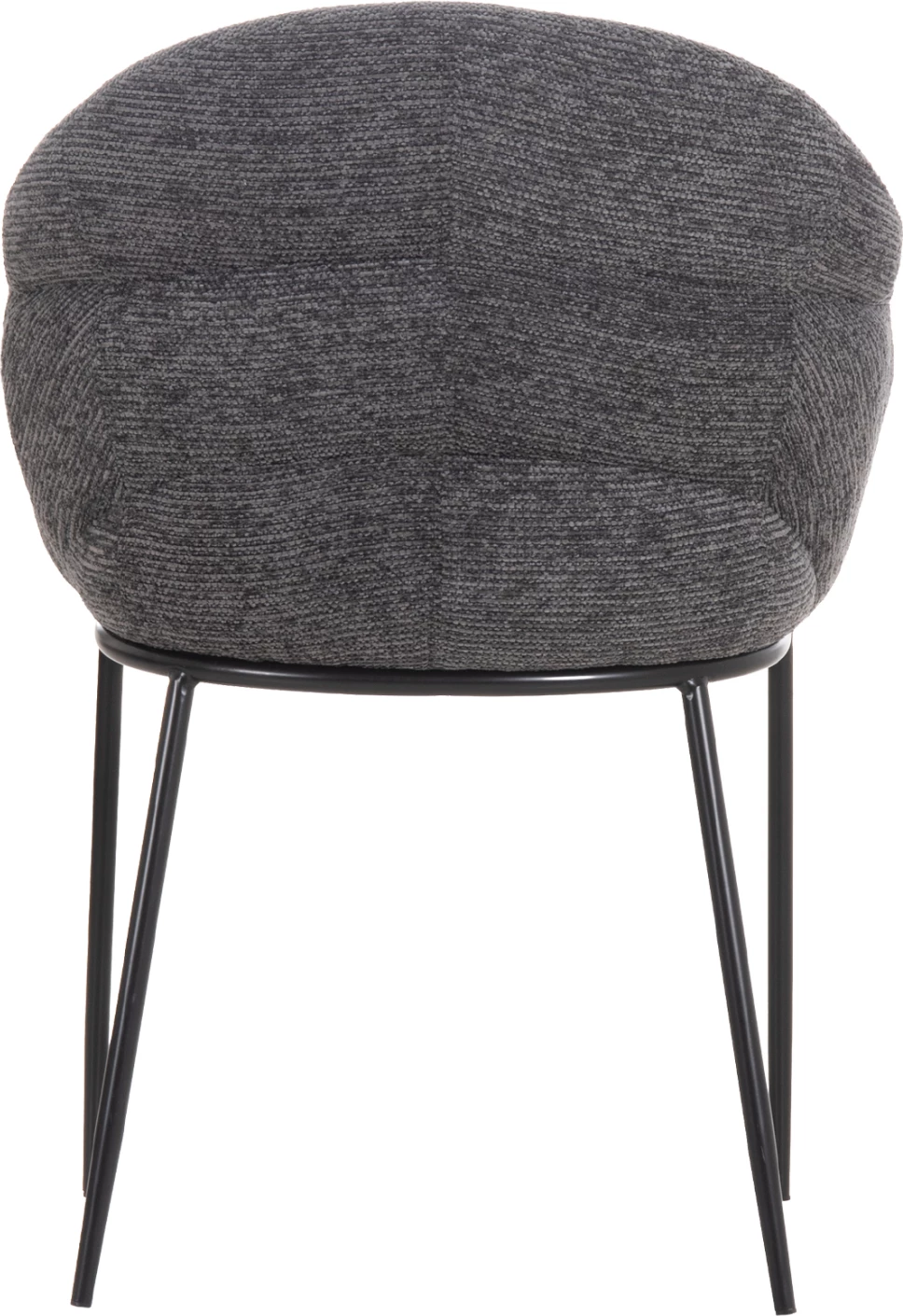 Karrige ngrënieje DRENNY, material gri, këmbë metalike të zeza, 62x63x85cm, set prej 2 copë