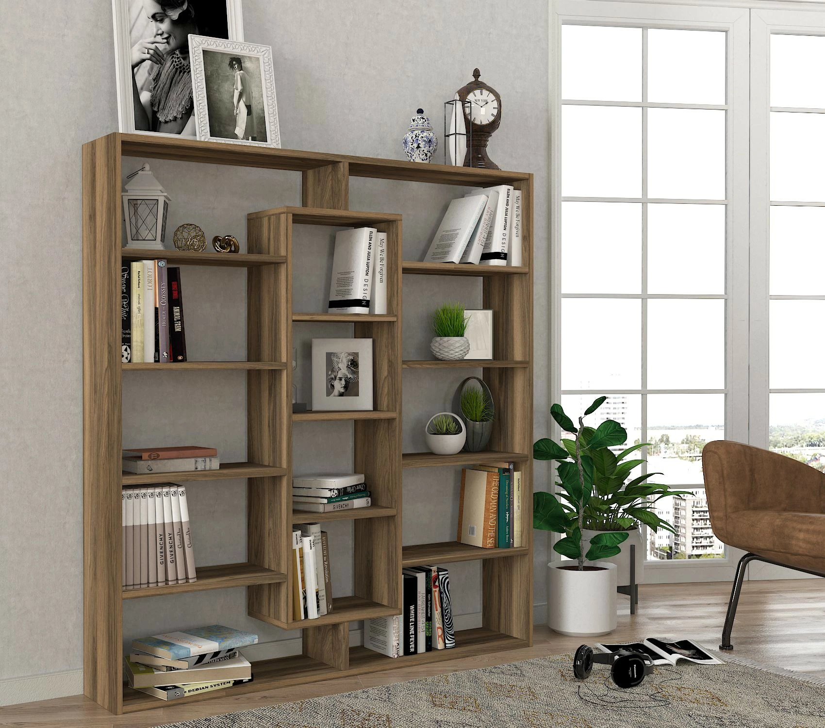 Raft librash Hanah Home, Ample, ngjyrë arre